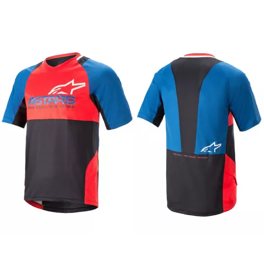 Alpinestars Drop 8.0 S/S Jersey dres Mid Blue/Bright Red | Katmar.cz
