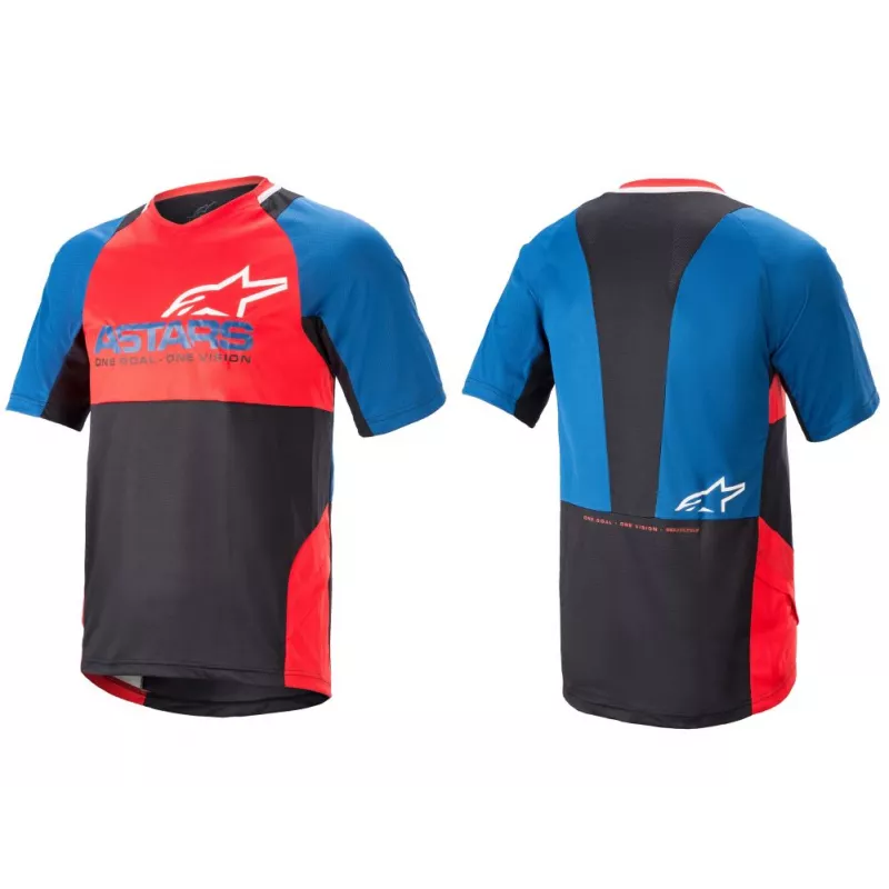 Alpinestars Drop 8.0 S/S Jersey Mid Blue/Bright Red | Katmar.cz
