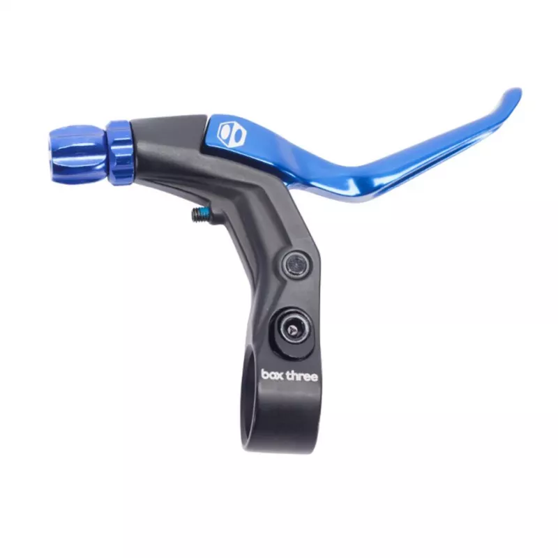 Box Three Brake Lever Long -  Blue