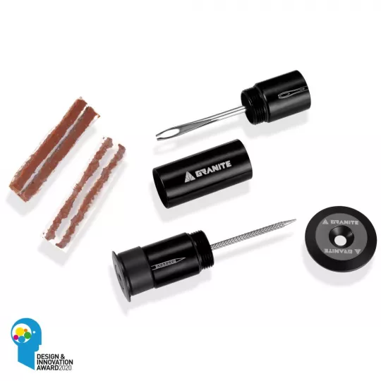 Granite Stash Tire Plug - Tubeless Flat Tire Repair Kit - Black