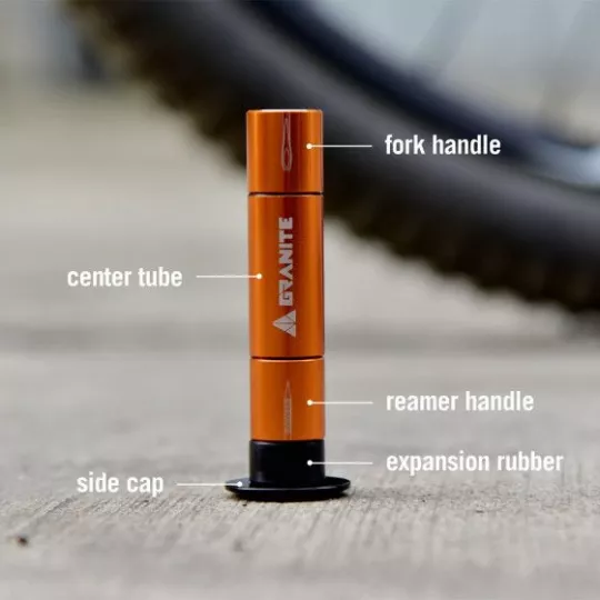 Granite Stash Tire Plug - Tubeless Flat Tire Repair Kit - Black
