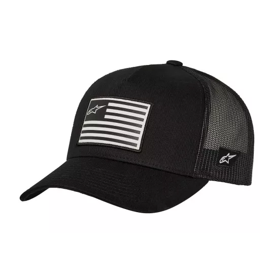 ALPINESTARS FLAG Snapback hat – trucker cap (černá) | Katmar.cz