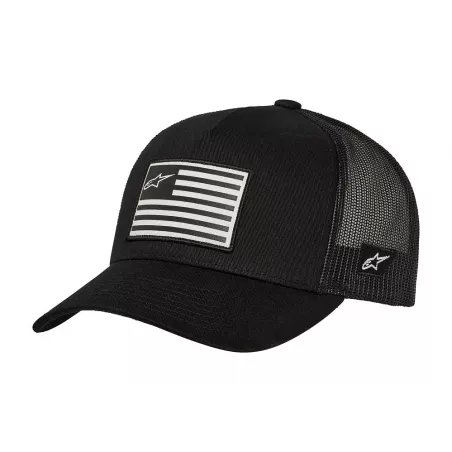 ALPINESTARS FLAG Snapback hat – trucker čepice (černá) | Katmar.cz