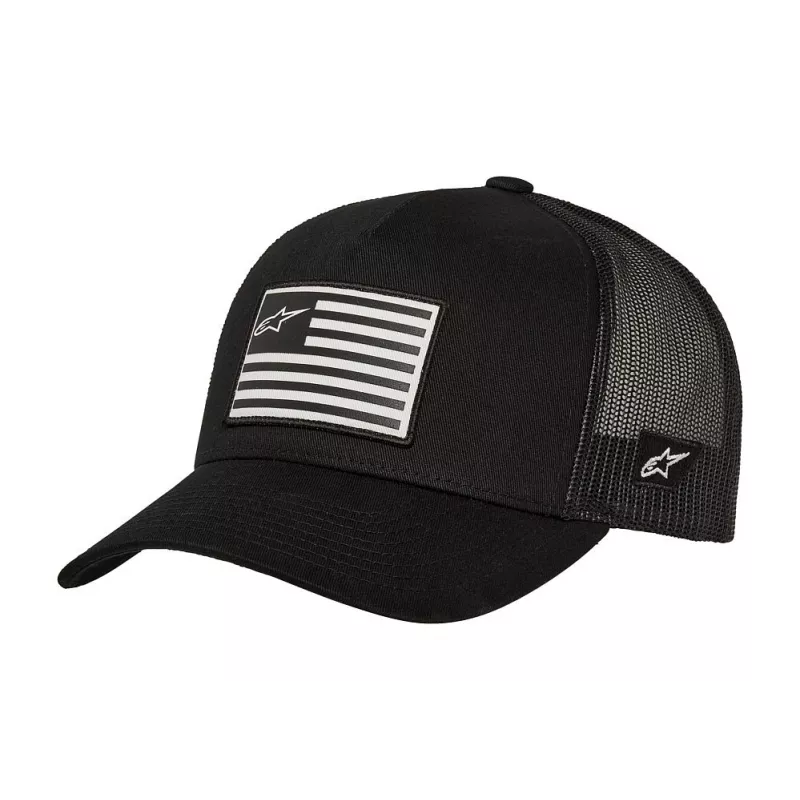 ALPINESTARS FLAG Snapback hat – trucker cap (černá) | Katmar.cz