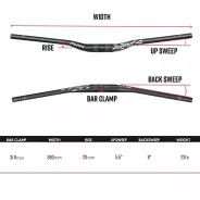 FUNN Speedrun handlebar JUNIOR 680/20 mm - 31,8 mm black