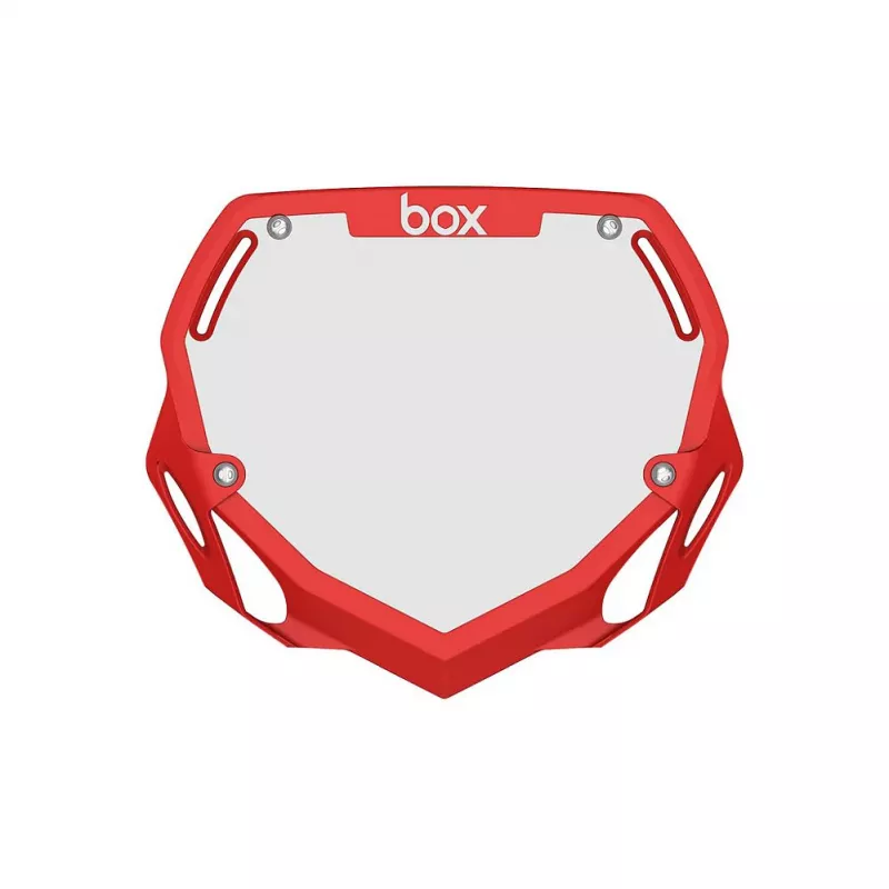 Box Two Number Plate LARGE - Red