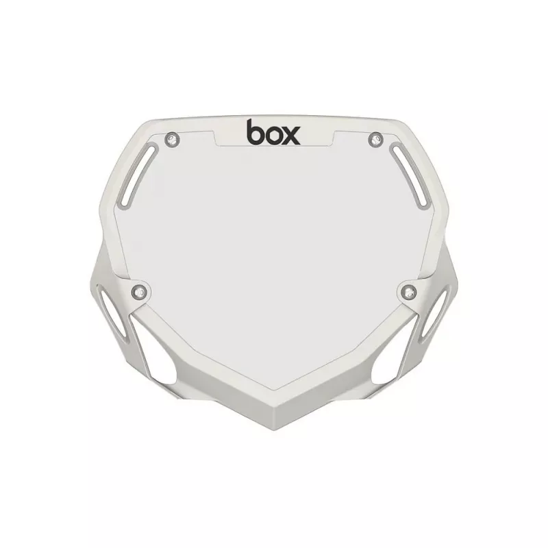 Box Two Number Plate LARGE - White