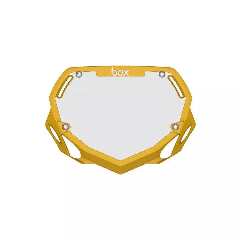 Box Two Number Plate SMALL - Yellow