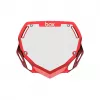 Box Two Number Plate LARGE - CHROME Red