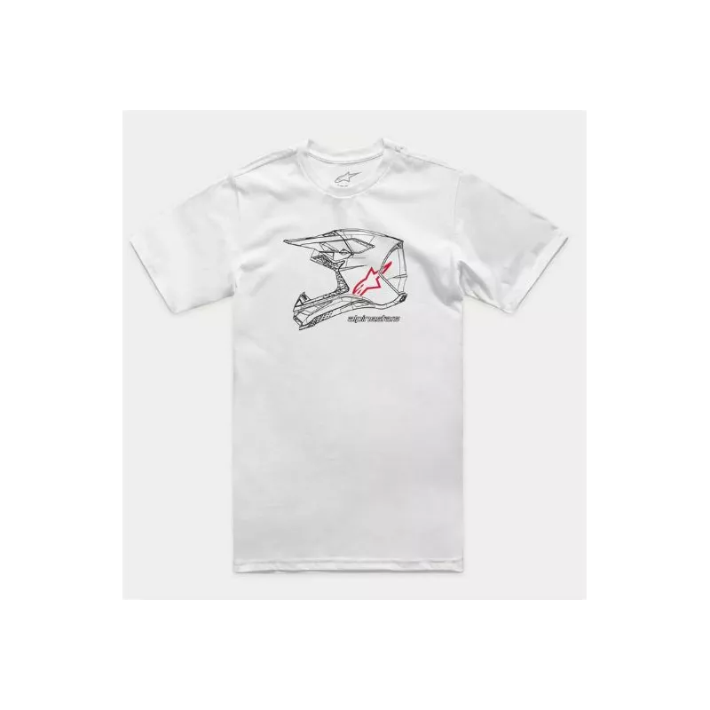 Alpinestars MX Helmet – T-Shirt (bílé) | Katmar.cz