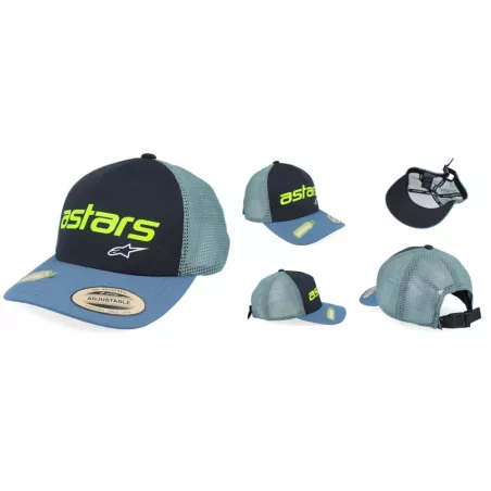 Alpinestars Vital Trucker kšiltovka - Black/Blue/Green