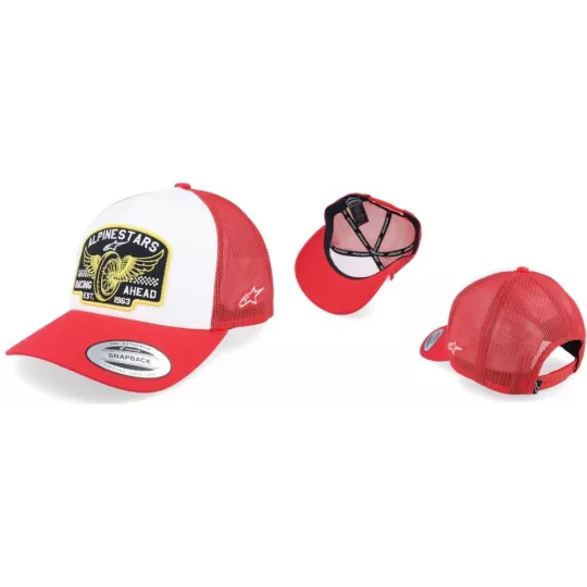 Alpinestars Heritage Patch Trucker kšiltovka - White/Red