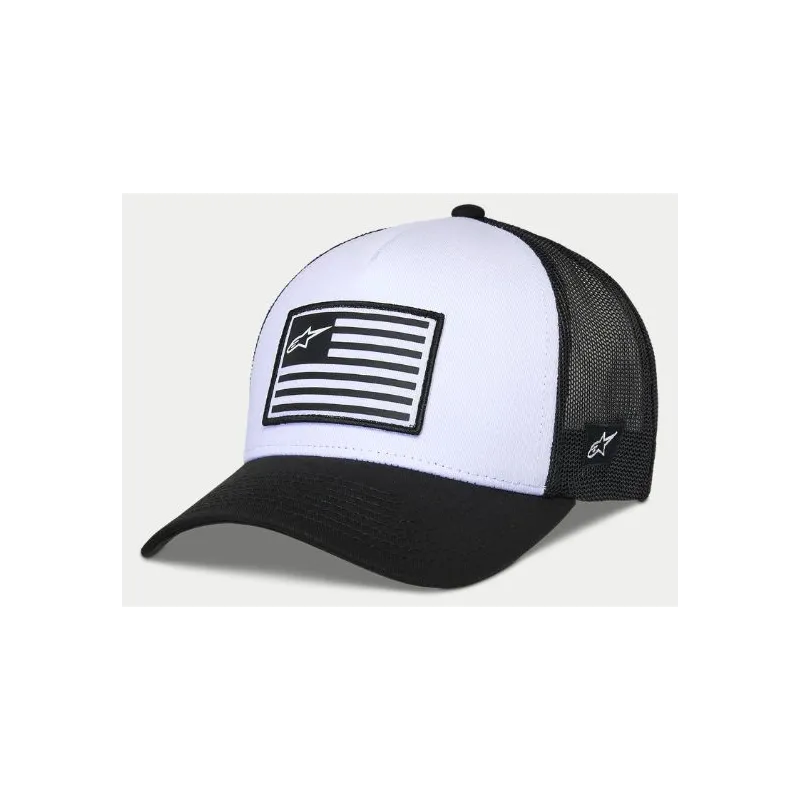 Alpinestars FLAG Snapback hat kšiltovka White/Black | Katmar.cz