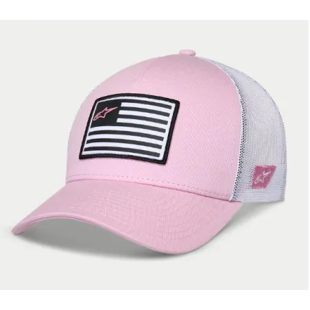 ALPINESTARS FLAG Snapback hat – trucker cap (pink) | Katmar.cz