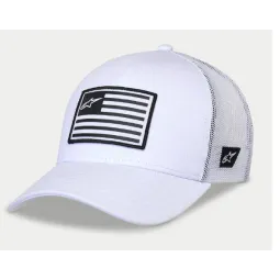 ALPINESTARS FLAG Snapback hat – trucker cap (bílá) | Katmar.cz