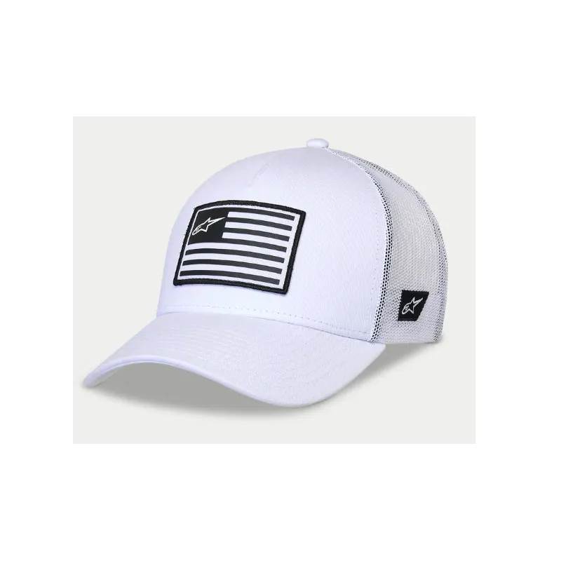 ALPINESTARS FLAG Snapback hat – trucker cap (bílá) | Katmar.cz