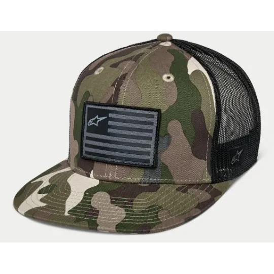 ALPINESTARS FLAG Snapback hat – trucker čepice (Flat) | Katmar.cz