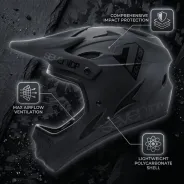 7idp - SEVEN helmet M1 Matt Black Gloss Black (55) | Katmar.cz