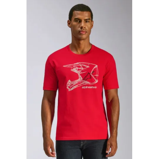 Alpinestars MX Helmet – T-Shirt (červené) | Katmar.cz