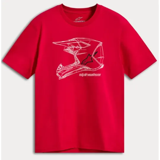 Alpinestars MX Helmet – T-Shirt (červené) | Katmar.cz