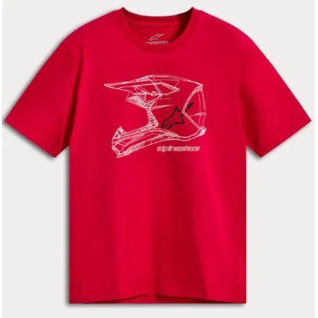Alpinestars MX Helmet – T-Shirt (červené) | Katmar.cz