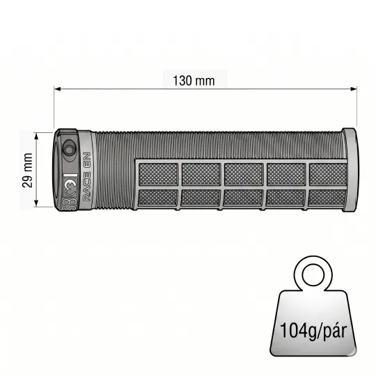 Gripy SB3 Race EN Lock-On (29 mm) | Katmar.cz
