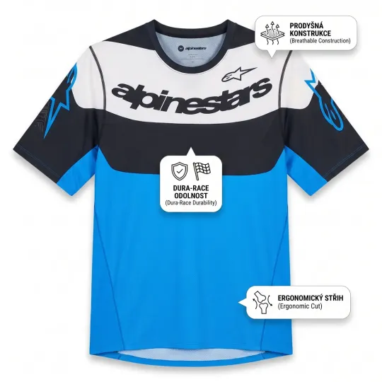 Alpinestars A-Dura Race Jersey - Bright Blue | Katmar.cz