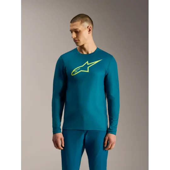 Alpinestars A-Dura Ride Jersey Blue/Green LS | Katmar.cz