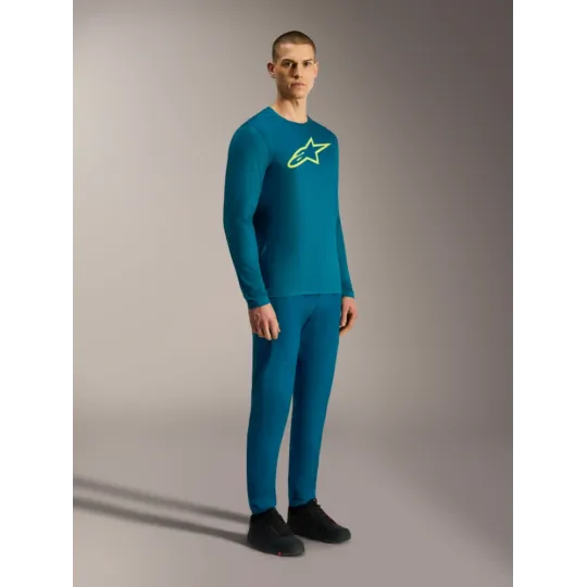 Alpinestars A-Dura Ride Jersey Blue/Green LS | Katmar.cz