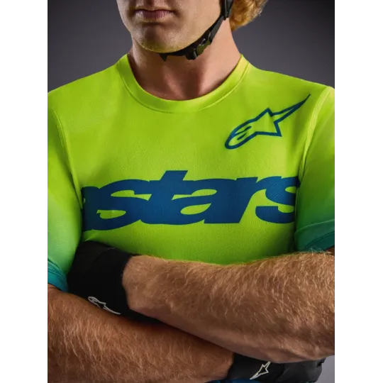 Alpinestars A-Dura Astars 2.0 Jersey Blue/Green/Yellow Fluo | Katmar.cz
