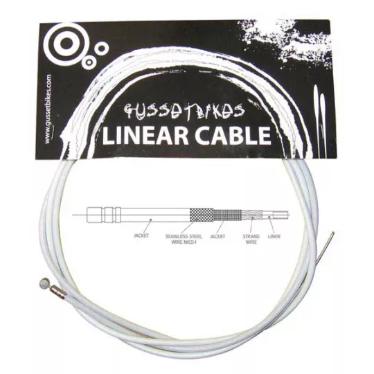 Gusset XL linear cable bílý – Lanka a bovdeny | Katmar.cz