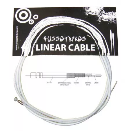 Gusset XL linear cable bílý – Lanka a bovdeny | Katmar.cz