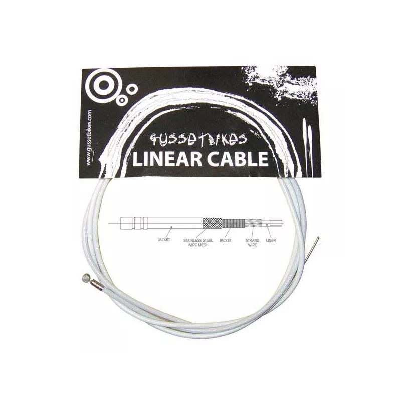 Gusset XL linear cable bílý – Lanka a bovdeny | Katmar.cz