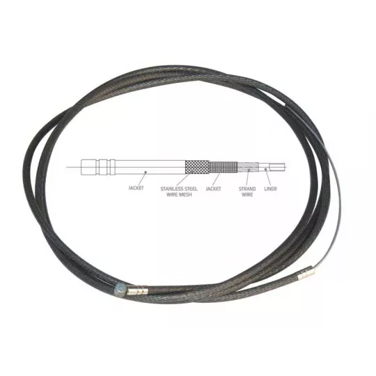 Gusset XL linear cable smoke