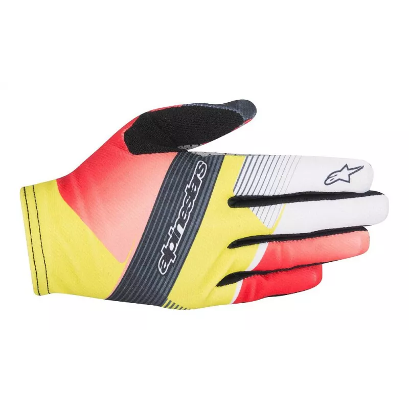 Alpinestars F-Lite DEPTH gloves Red White Acid Yellow