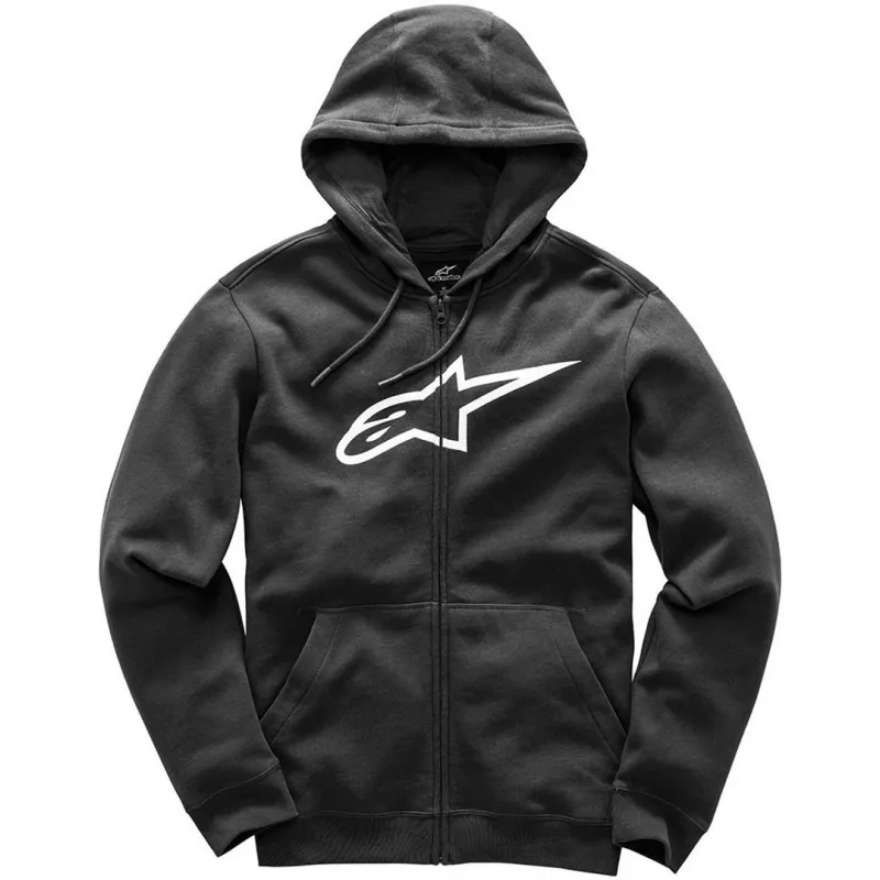 Alpinestars Ageless II Fleece mikina černá s kapucí a zipem | Katmar.cz