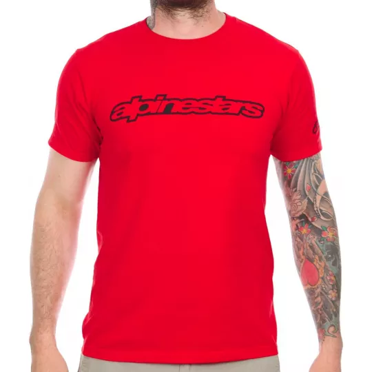 Alpinestars WORDMARK Red – T-Shirt | Katmar.cz