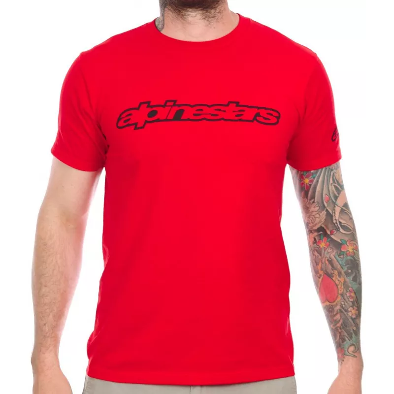 Alpinestars WORDMARK Red – T-Shirt | Katmar.cz