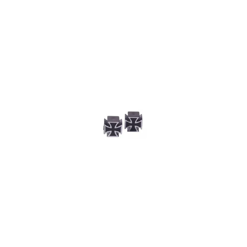 Brave čepička na ventilek - Iron Cross černá