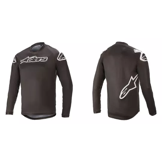 Alpinestars Racer V2 L/S Jersey dres - Black/White | Katmar.cz
