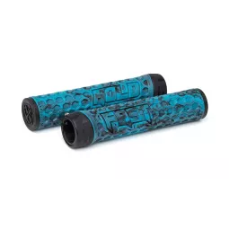 NS Bikes Hold Fast grips BLUE/BLACK lock on