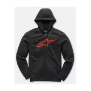 Alpinestars Ageless II mikina Black/Red - s kapucí a zipem | Katmar.cz