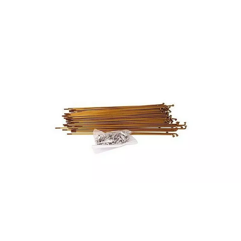 Odyssey spokes stainless including nipples -  gold (45 pcs)