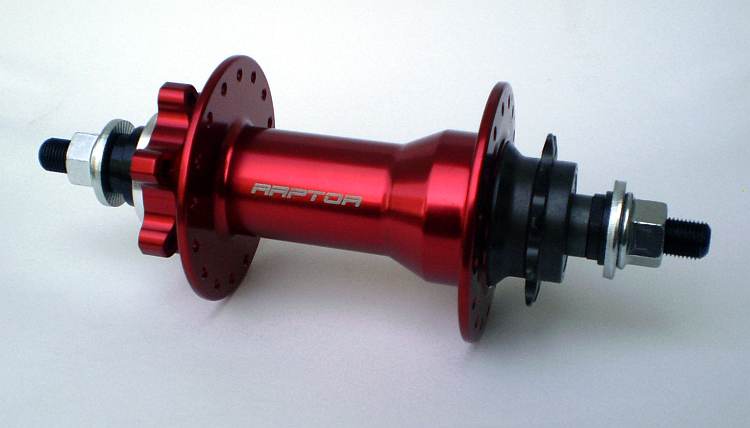 Raptor Bomber MTB Cassette SS, 32 H, red Disc read hub,