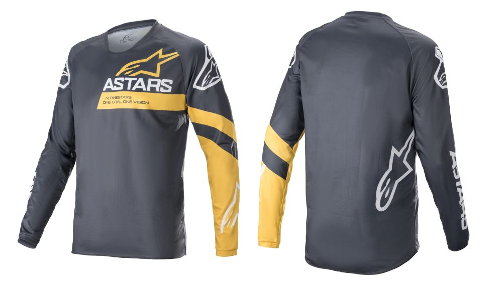 Alpinestars Racer V3 L/S dres - Anthracite/Sulphur Yellow