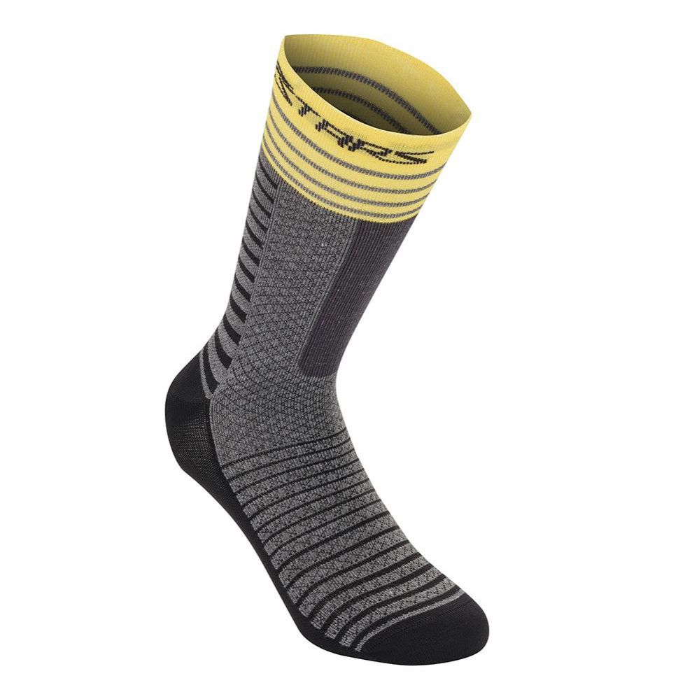 Alpinestars Drop 19 Socks - Mid Gray/Yellow