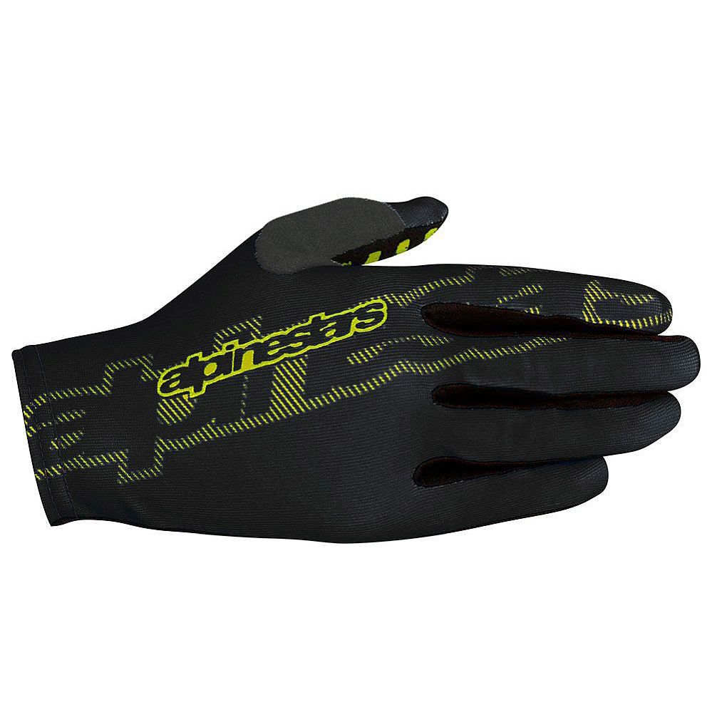 Alpinestars F-Lite gloves Black Acid Yellow