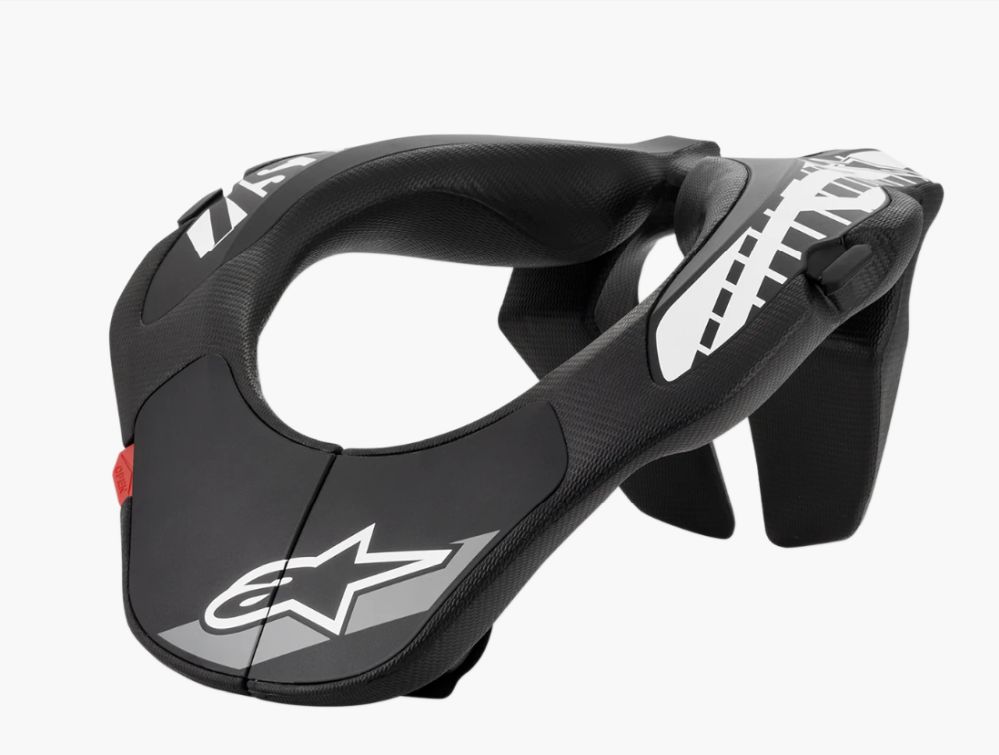 Alpinestars Youth Neck Support incl. X-strap system - Black/Whit