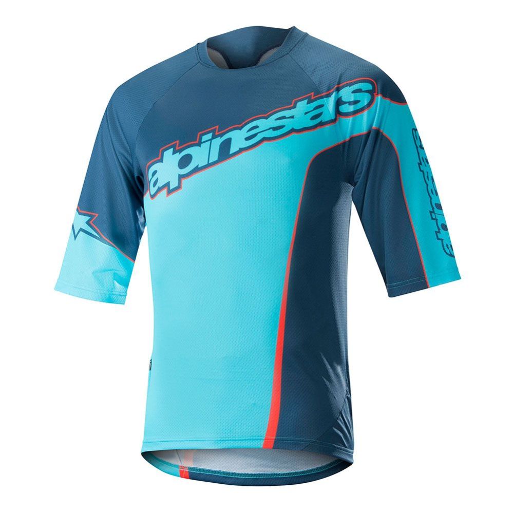 Alpinestars Crest 3/4 Jersey - Poseidon Blue Atoll Blue