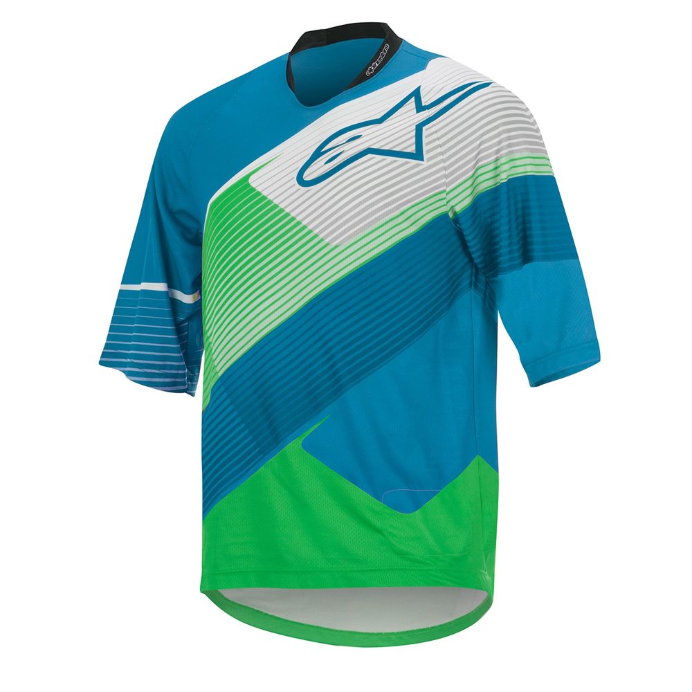 Alpinestars Depth 3/4 Jersey Royal Blue White Acid Green